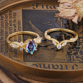 The Sumptuous Oval - Cut Alexandrite Halo Ring